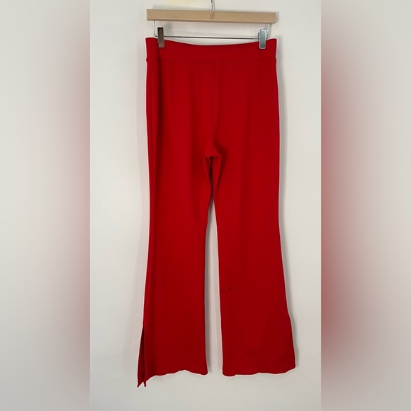 Maeve S Knit Flare Pants Red Split Hem 0145 pockets small - Picture 8 of 14